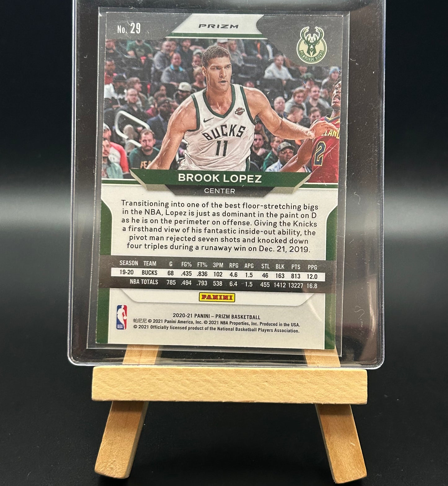 2020-2021 Prizm Basketball Brook Lopez Green Parallel