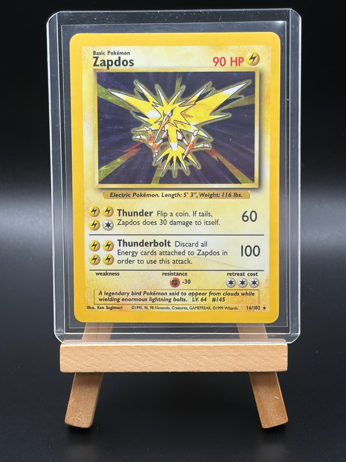 Zapdos(016/102)- Base Set (BS) Unlimited LP