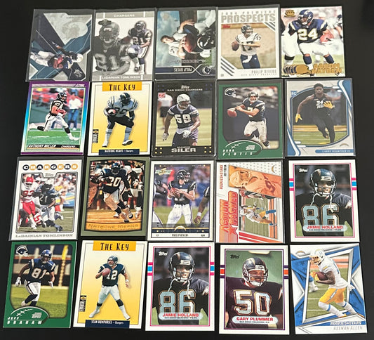 NFL Los Angeles Chargers 20 Card lot #8