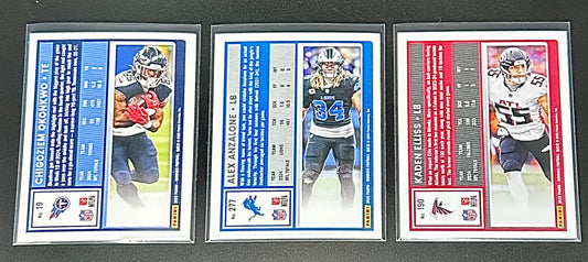 3× 2025 Panini Donruss Football Green Press Proof Cards – Rookie & Collectible Cards