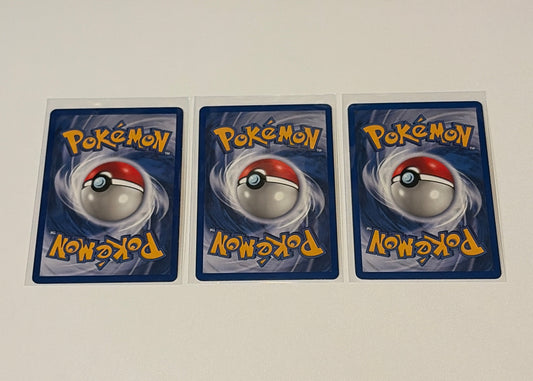 Poliwhirl - Base Set (BS) UnCommon 3 card lot