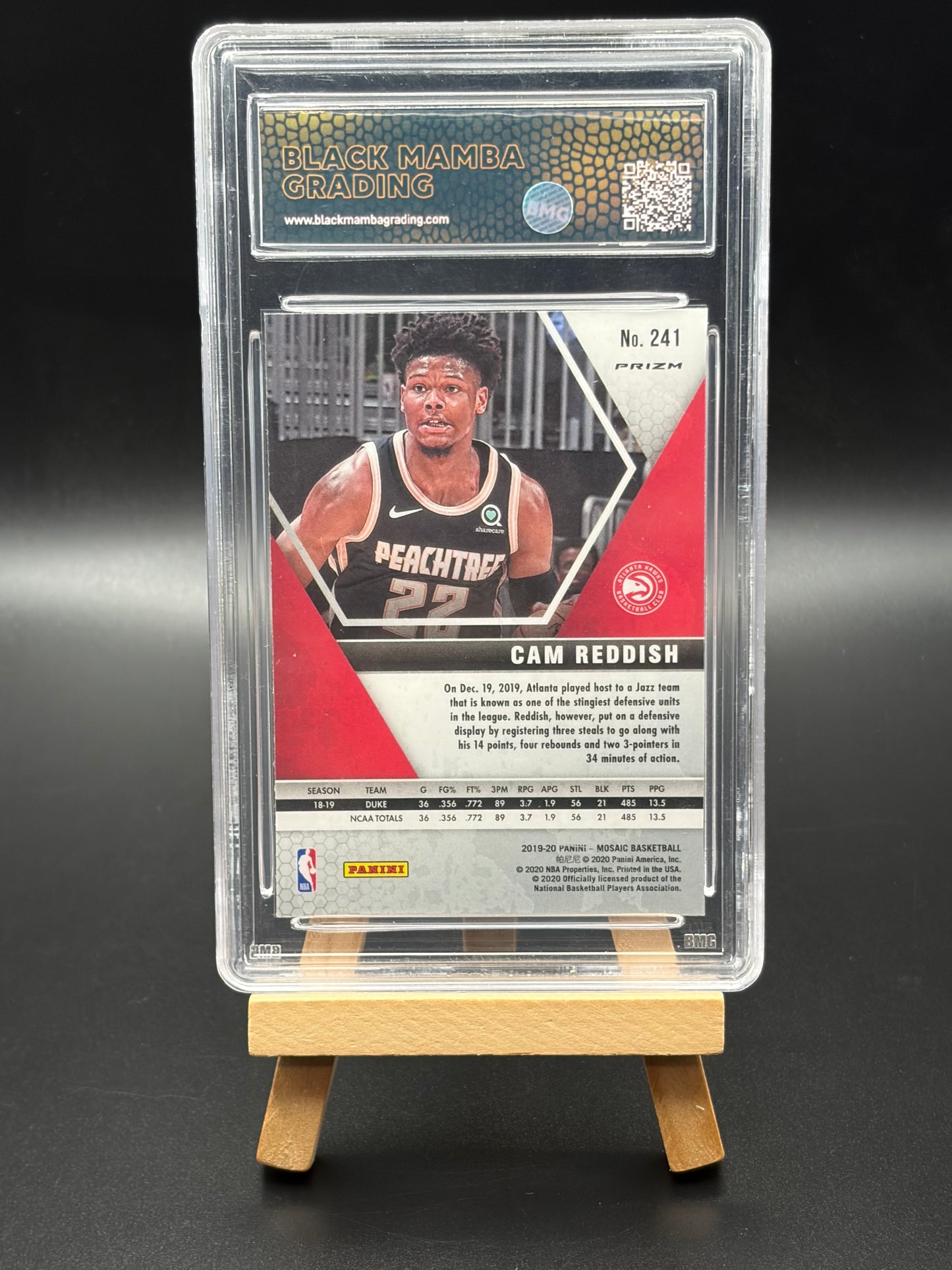 2019-2020 Cam Reddish Panini Red Wave Graded 10