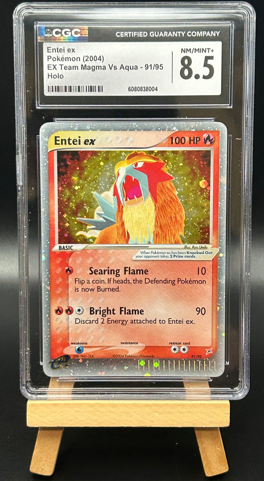 Entei ex – Team Magma vs Team Aqua (MA) Holo Rare CGC 8.5