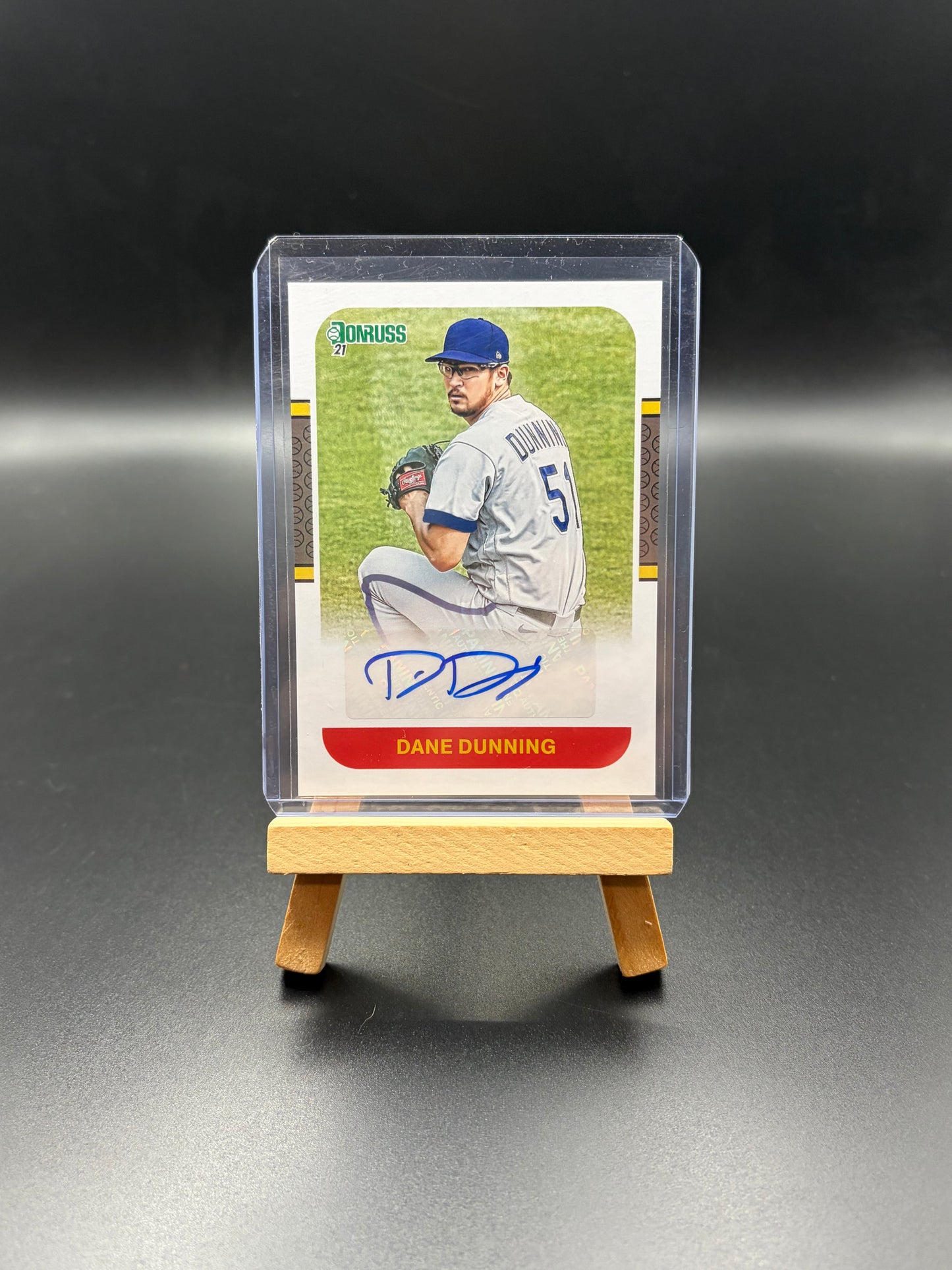 2021 Donruss Baseball Dane Dunning Autograph Rookie Card – Texas Rangers #87S‑DD