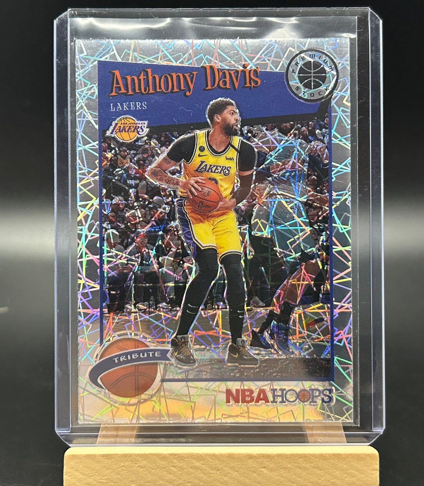 2019-20 Panini NBA Hoops Premium Stock Silver Lazer Tribute Anthony Davis