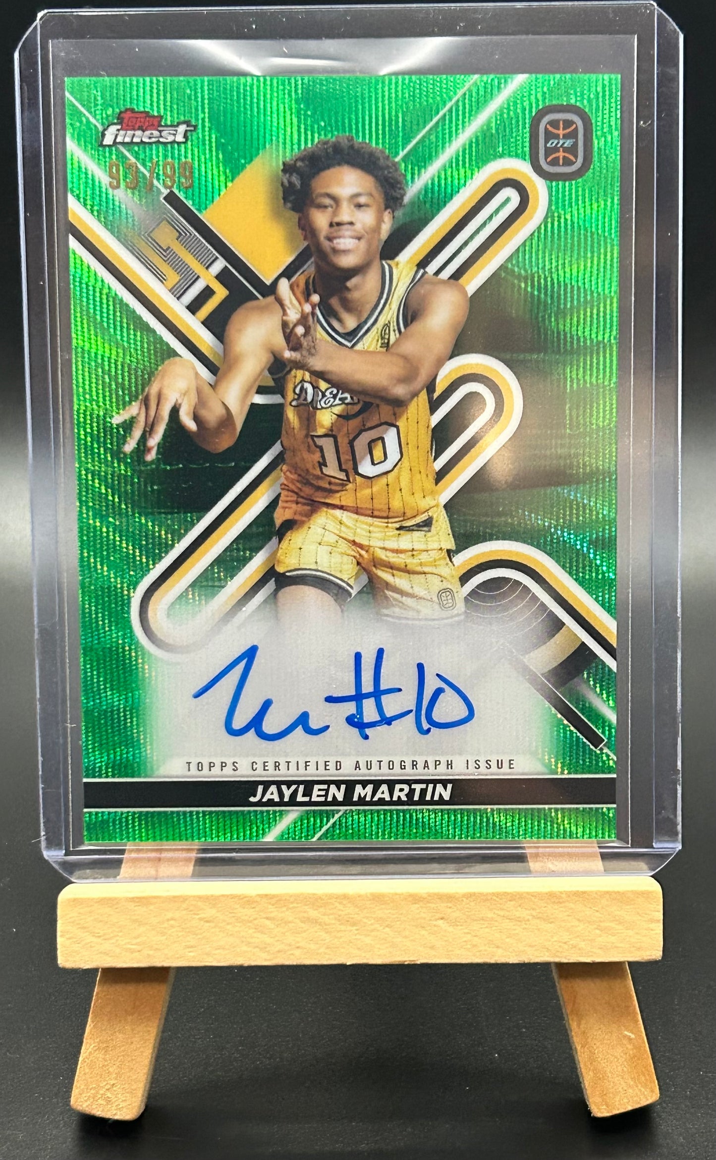 2022-23 Topps Finest OTE Jaylen Martin #FA-JM Green Wave Auto 93/99