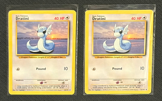 Dratini- Base Set (BS) UnCommon 2 card lot LP (Copy)