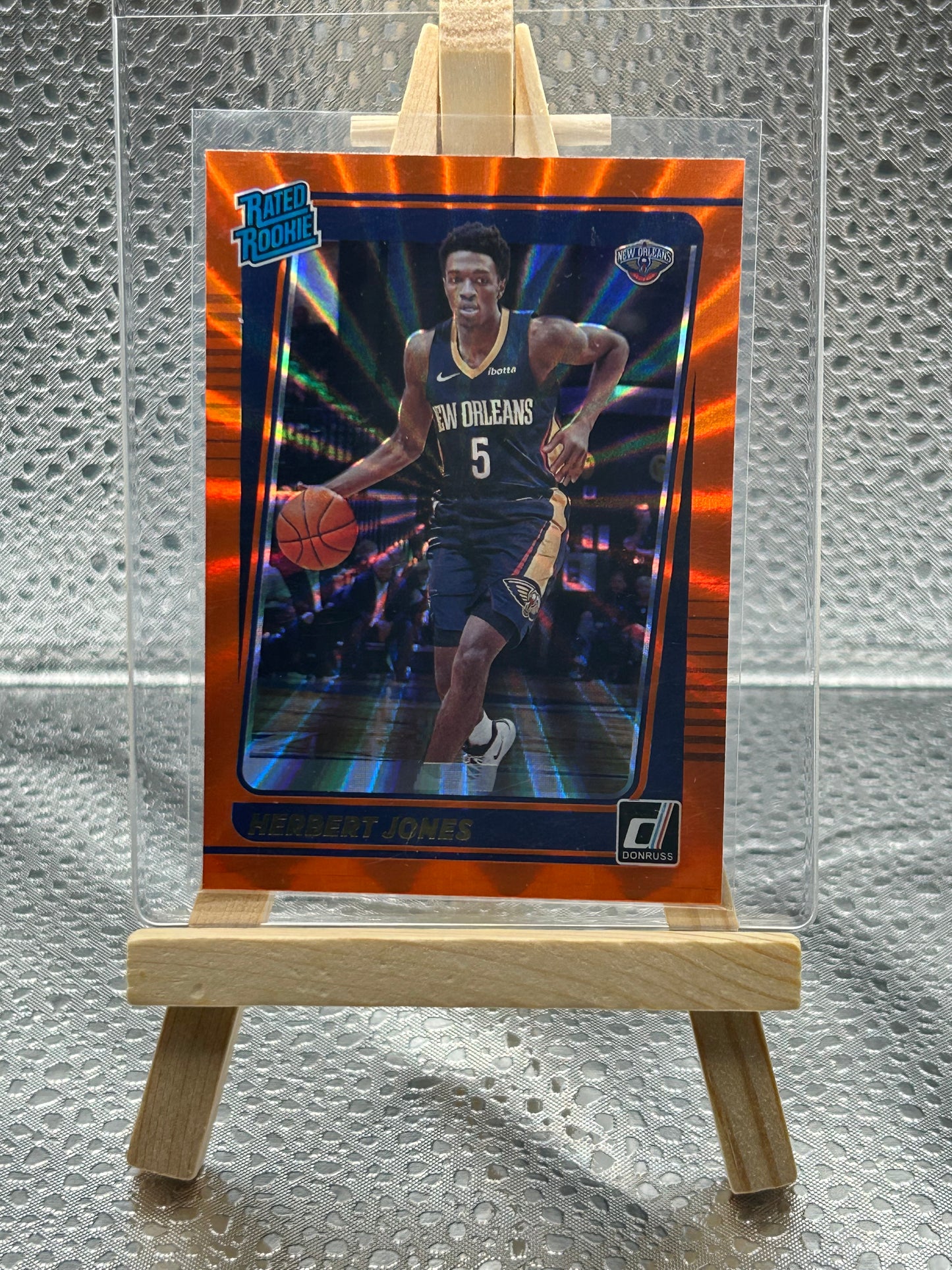 2021-2022 Panini - Donruss Basketball Herbert Jones Rated Rookie Orange Pulsar Parallel