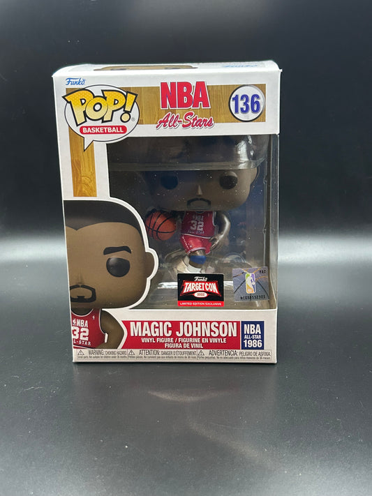 Magic Johnson Funko Pop! With All Star Basketball Card