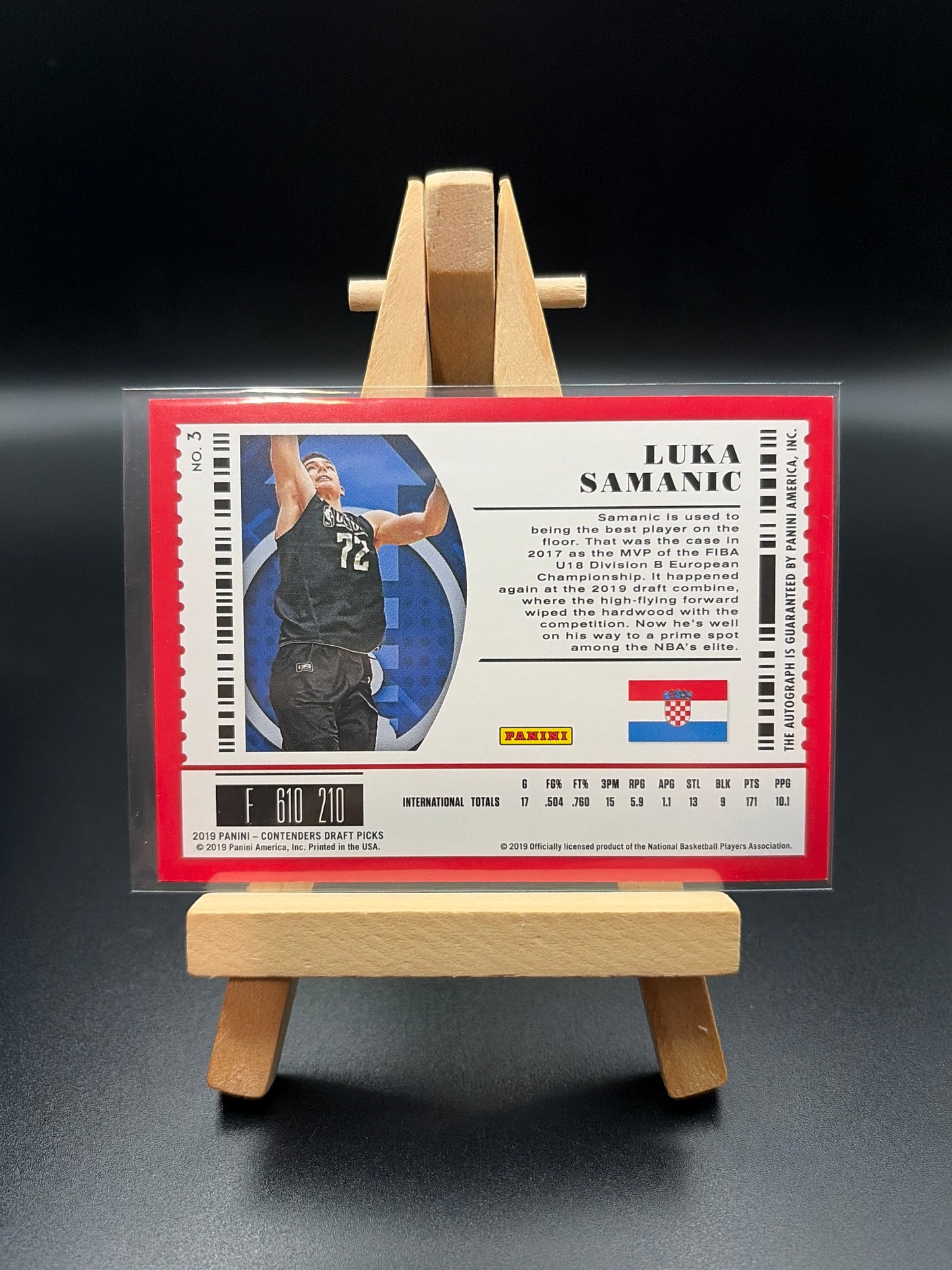 2019 Luka Samanic Autographed Rookie Card