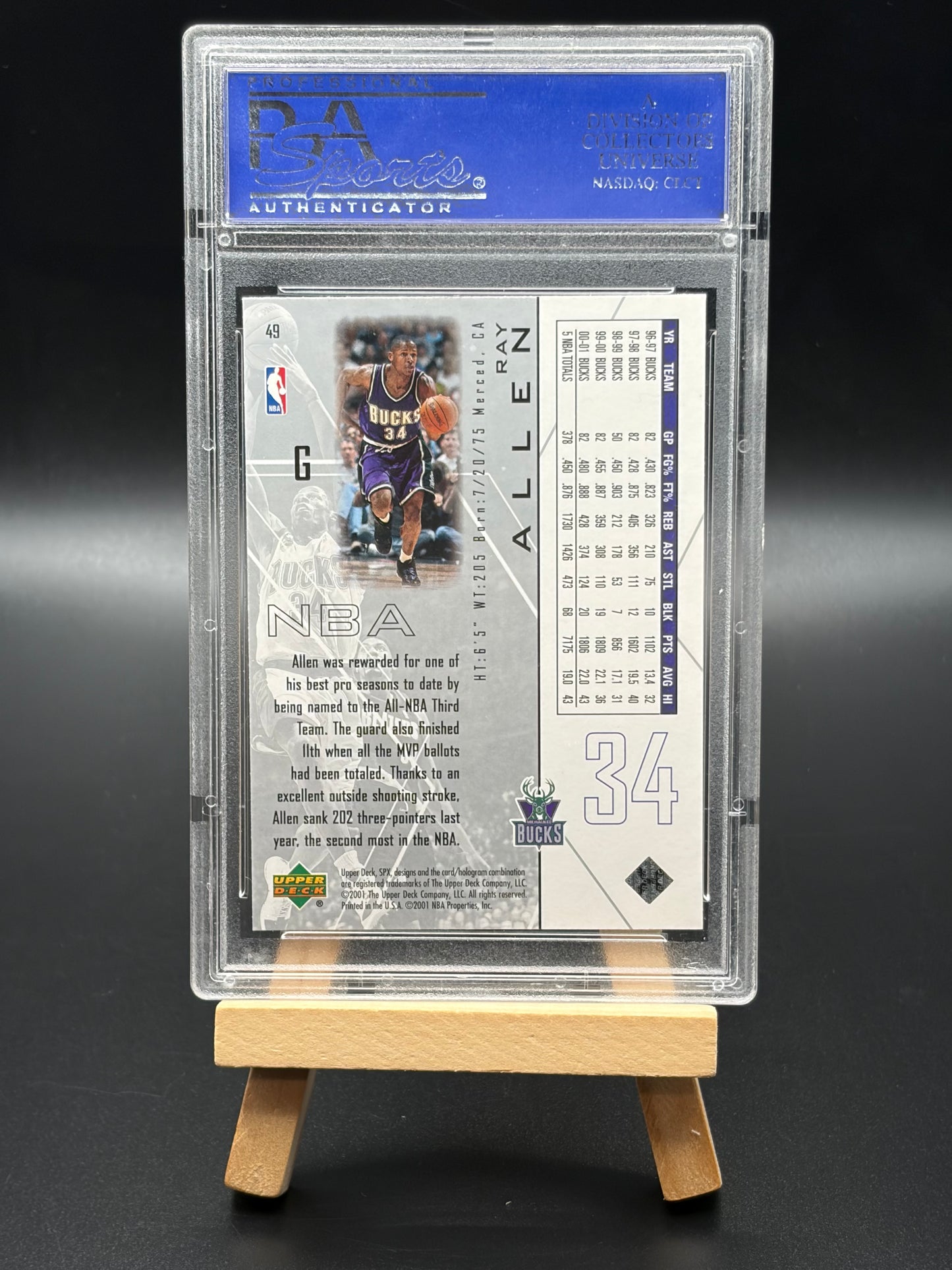 2001 SPX Ray Allen PSA Graded 9