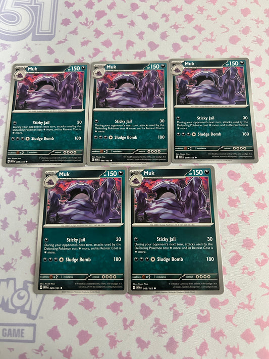 5 Muk Card Scarlet & Violet 151 lot