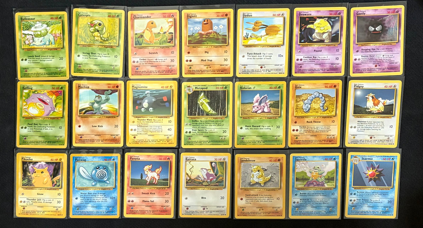 63 Card Pokemon Base Set Collection