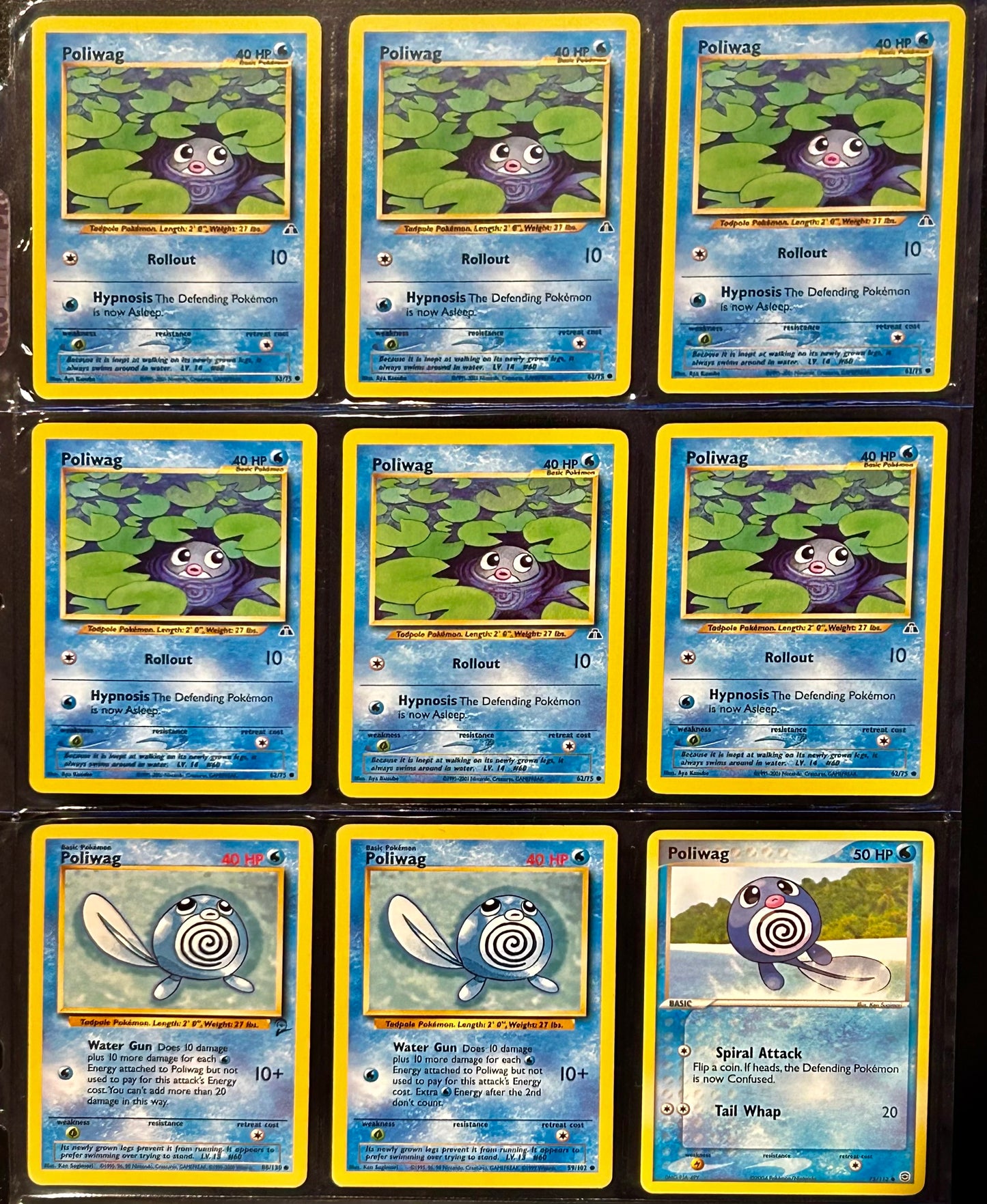 9 Card Poliwag lot