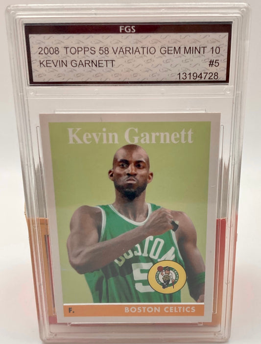 2008 Topps Kevin Garnett Graded 10 FGS