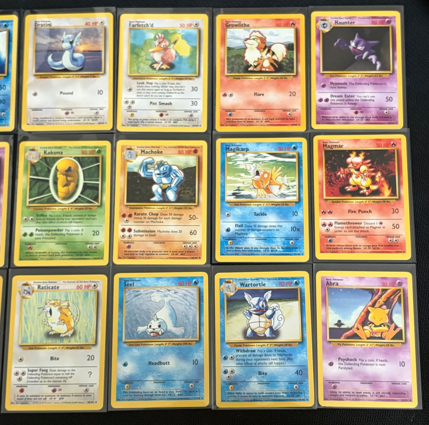 63 Card Pokemon Base Set Collection