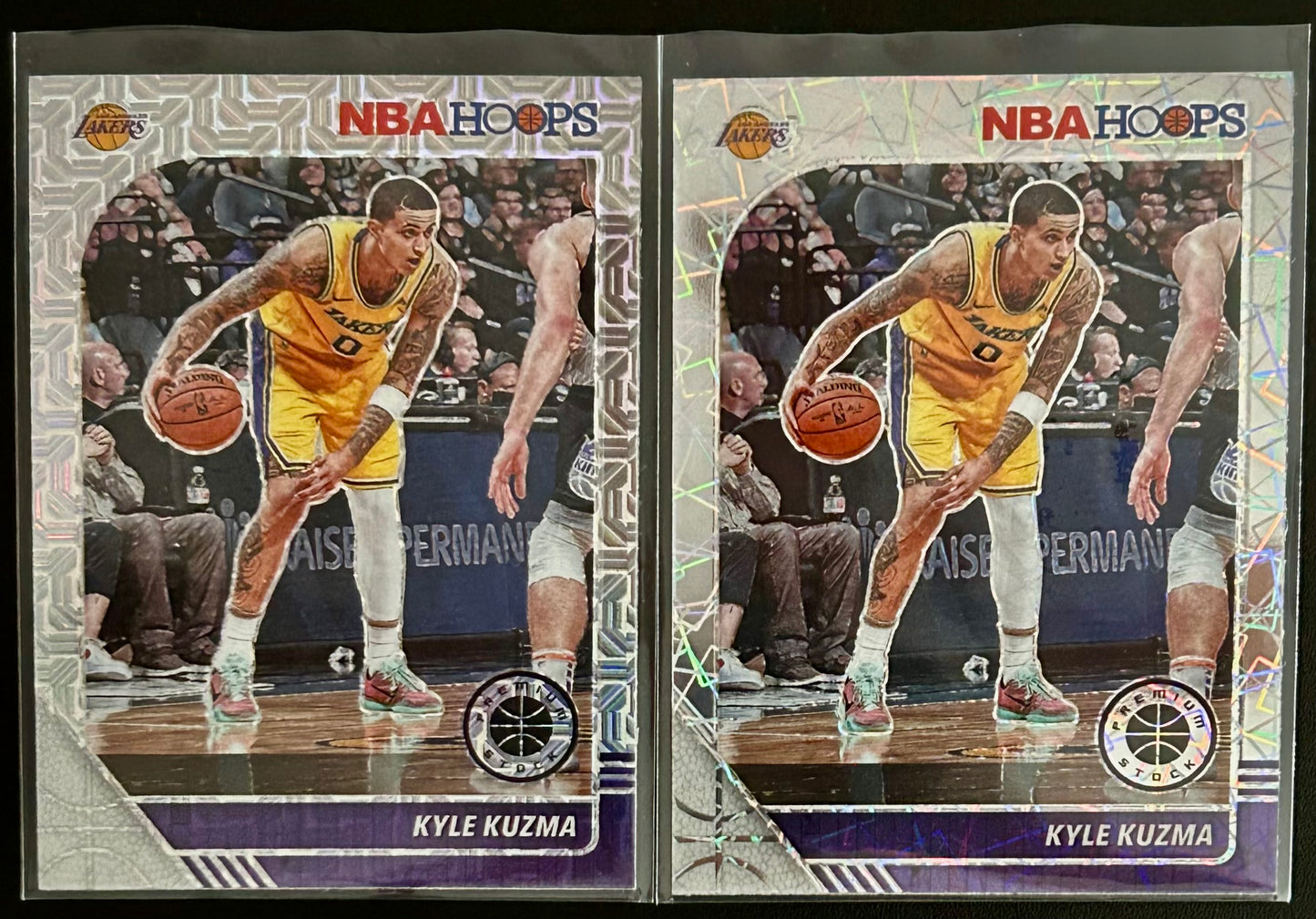 2019-2020 Panini Hoops Premium Stock Basketball Kyle Kuzma 2 card collection