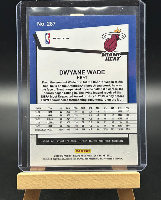 2019-20 Panini NBA Hoops Premium Stock Prizms Silver Lazer Tribute Dwayne Wade