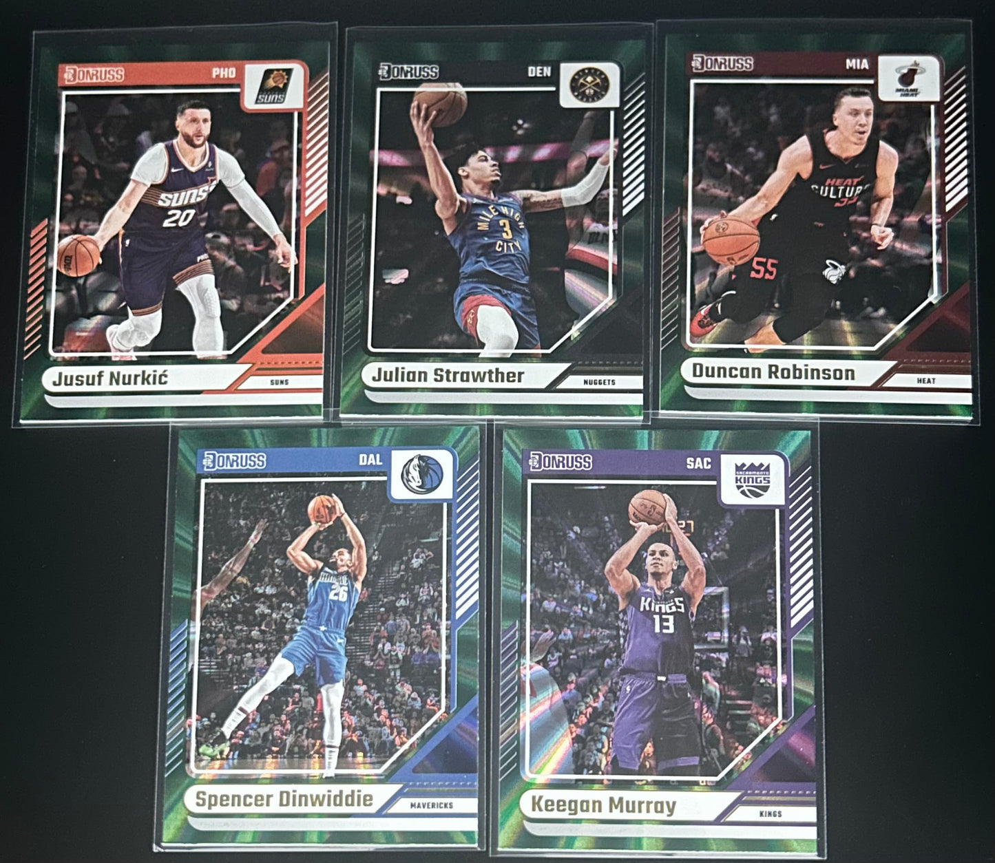 2024-25 Donruss Basketball Green Parallel Cards – 5-Card Lot