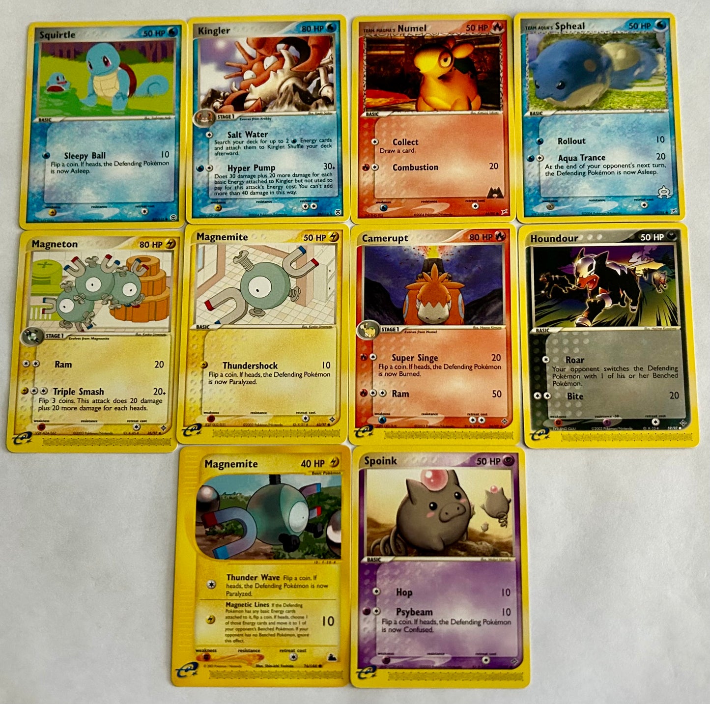 Pokémon mixed 10 card lot