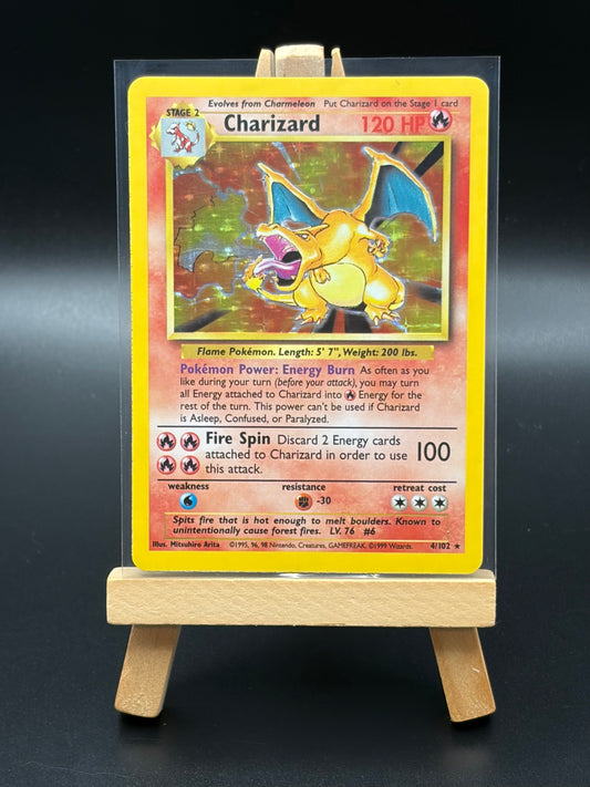 Charizard (004/102)- Base Set Unlimited(BS) Holo Rare LP