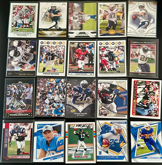 NFL Los Angeles Chargers 20 Card lot #2