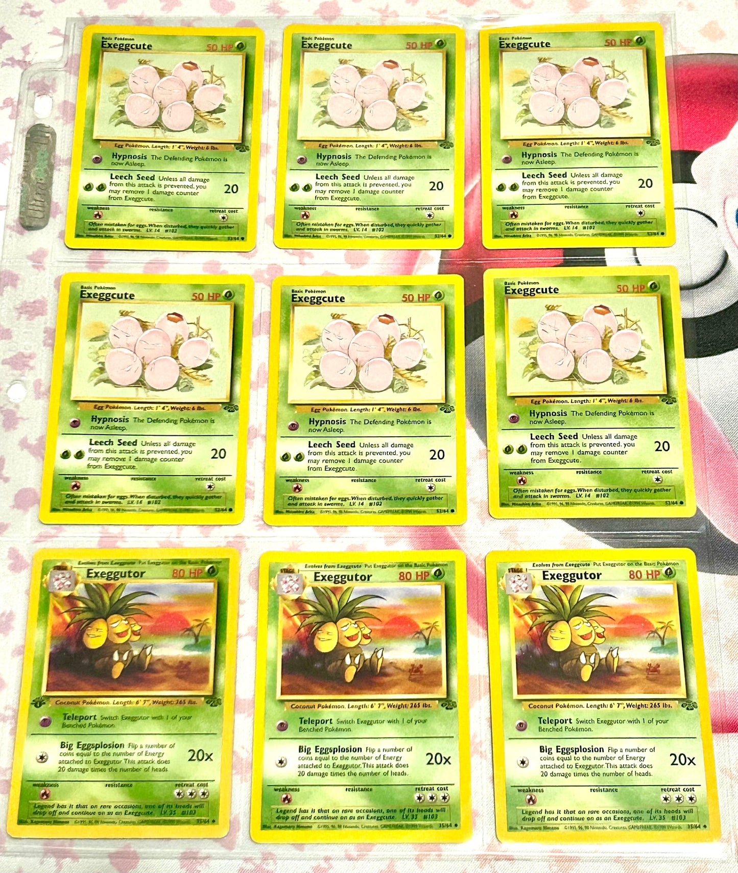 Exeggcute Evolutions Jungle 9 card lot