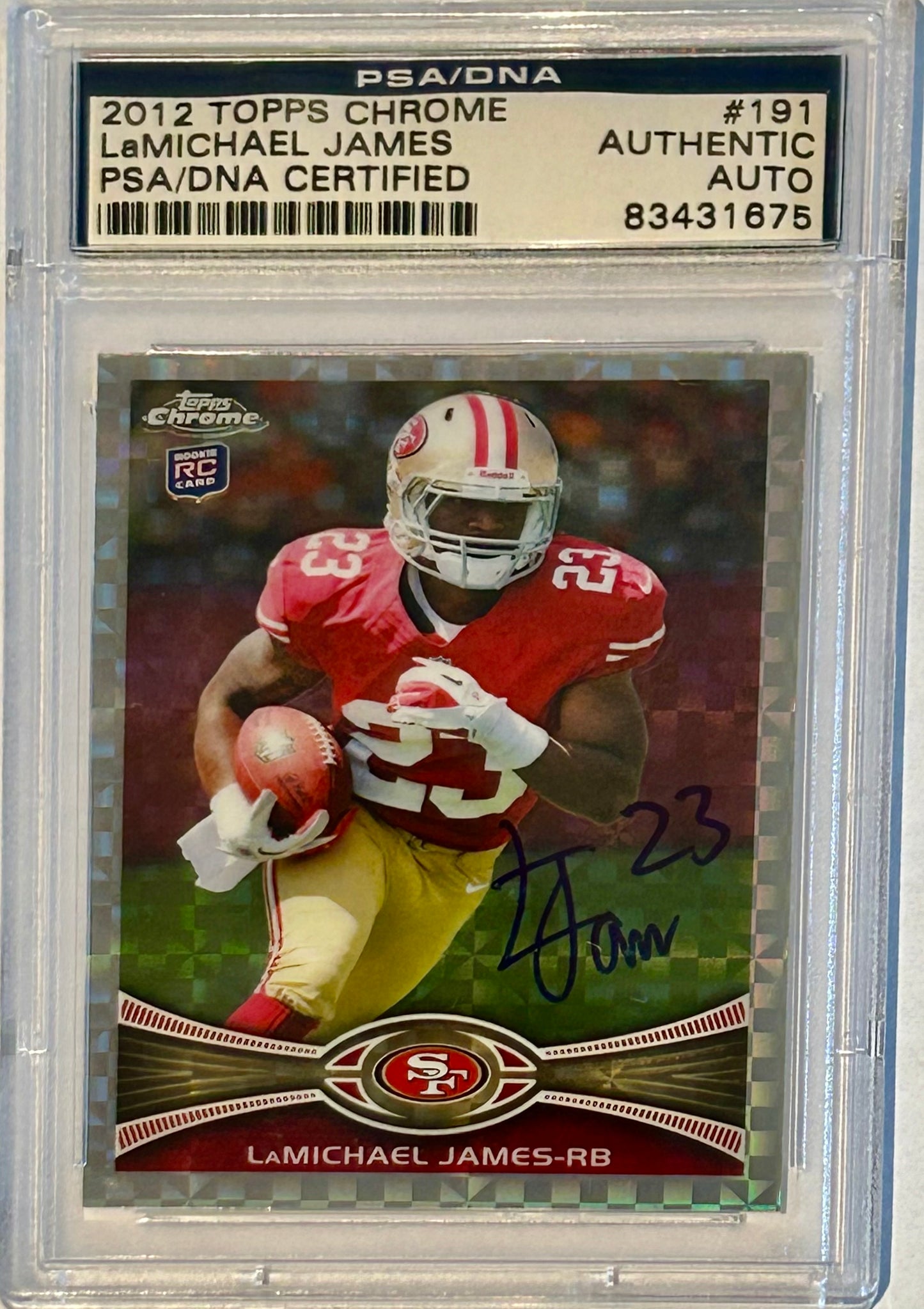 2012 Topps Chrome Parallel LaMicheal James RC PSA Cetified Autograph