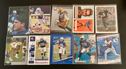 NFL Mixed Teams and Players 10 Card Lot