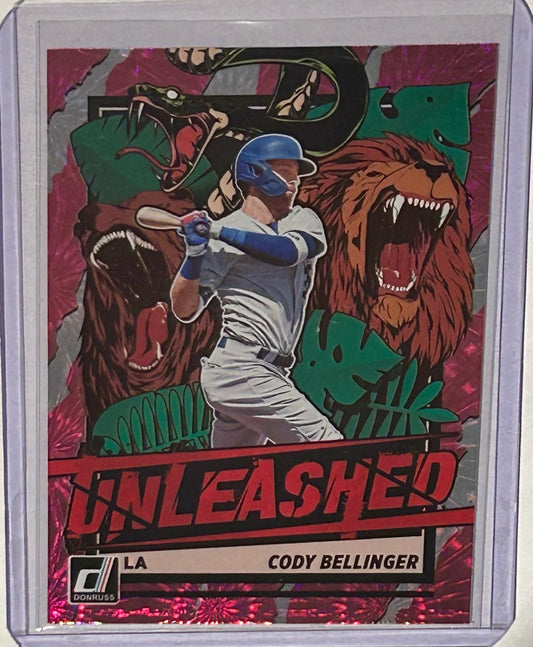 2021 Donruss Pink Firework Parallel Cody Bellinger Unleashed