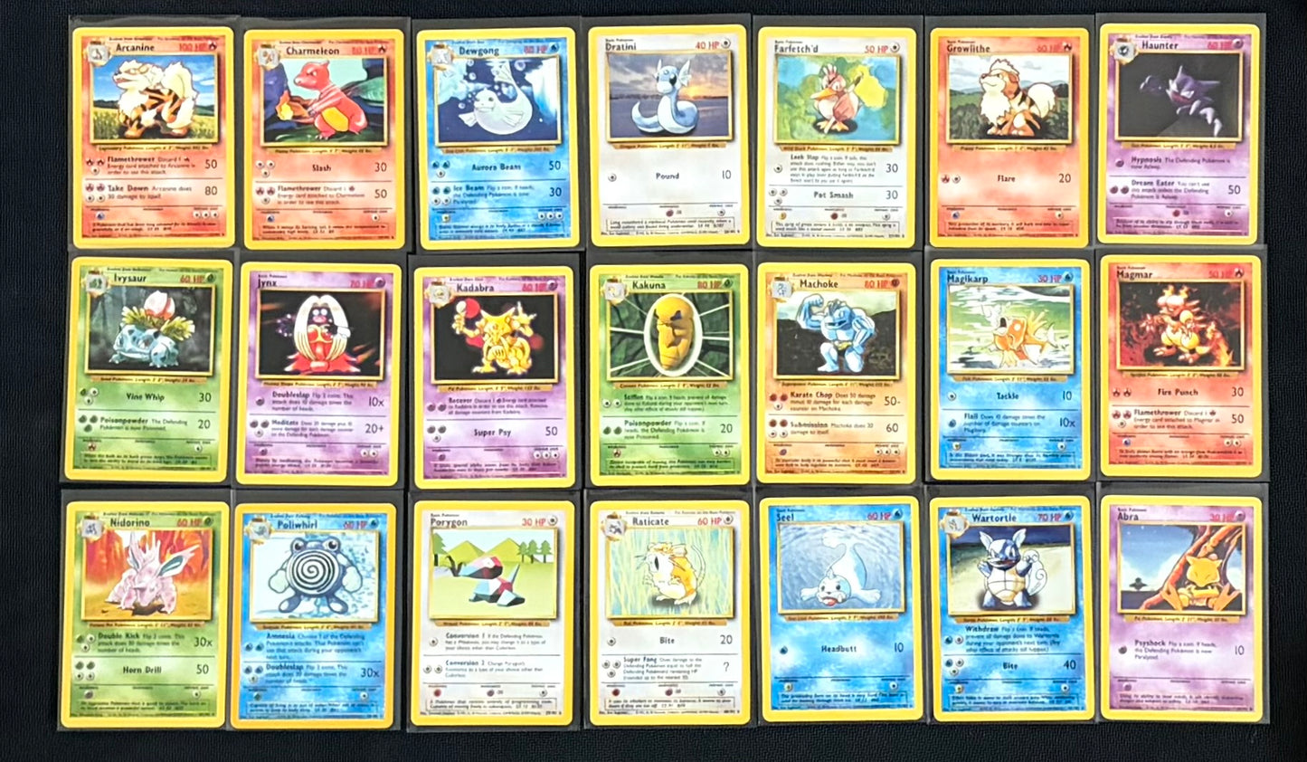 63 Card Pokemon Base Set Collection