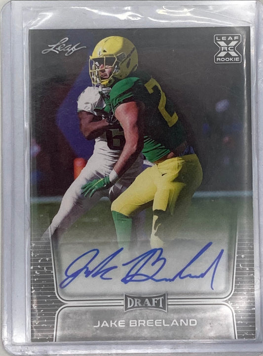 2020 Leaf Oregon Ducks Jake Breeland Signed