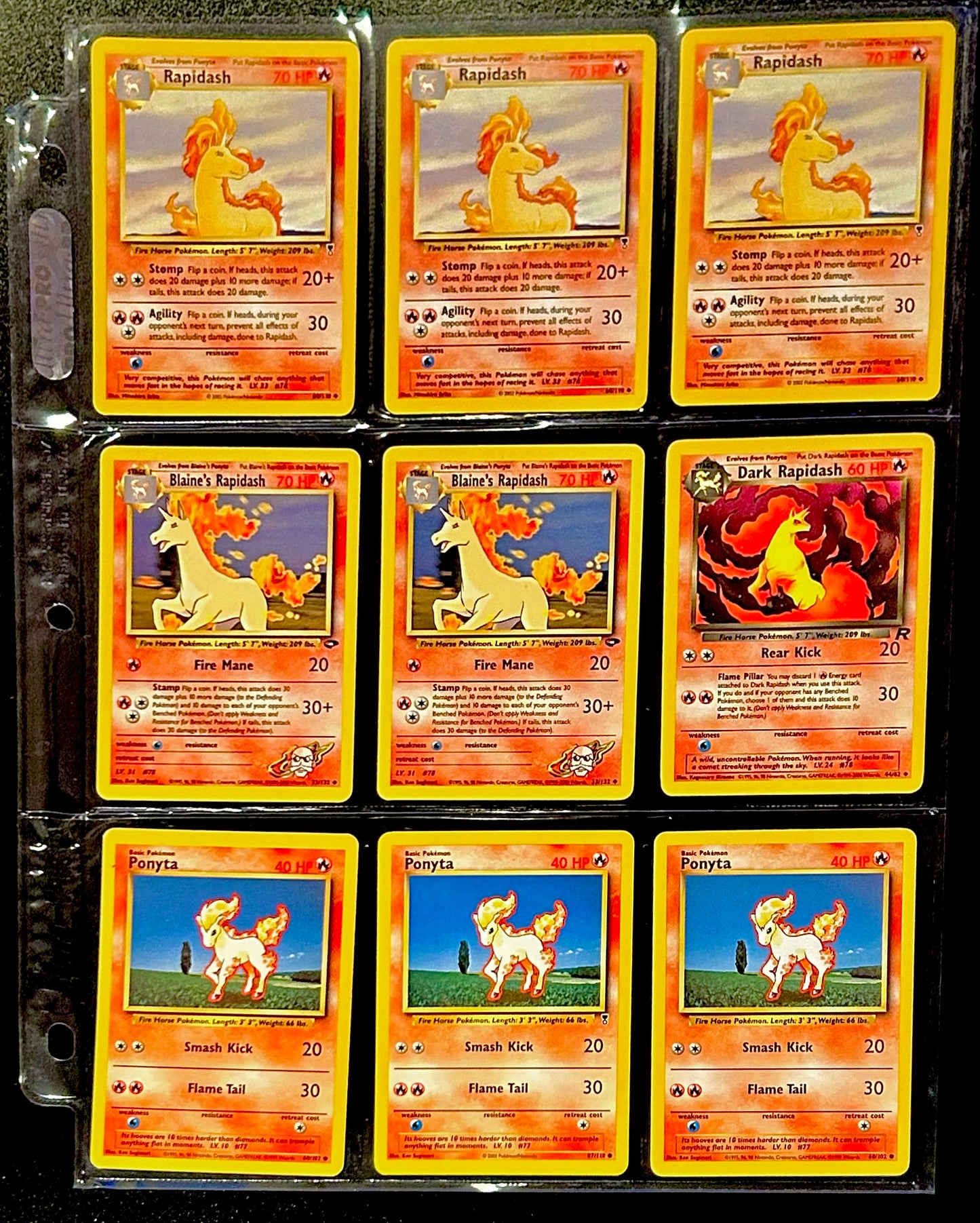 9 Card Ponyta Evolution Collection