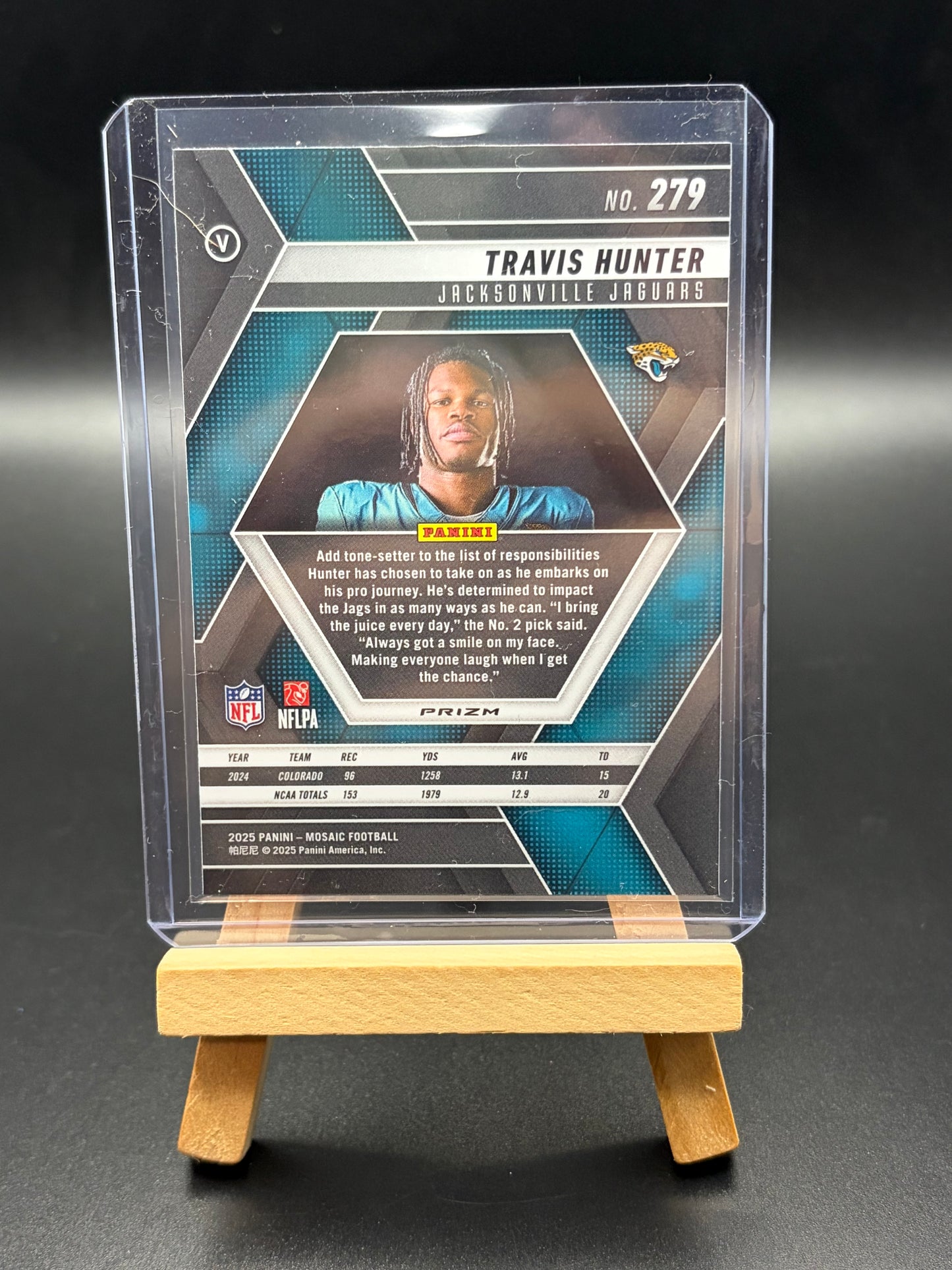 2025 Panini Mosaic Travis Hunter Purple Scope Rookie Variation