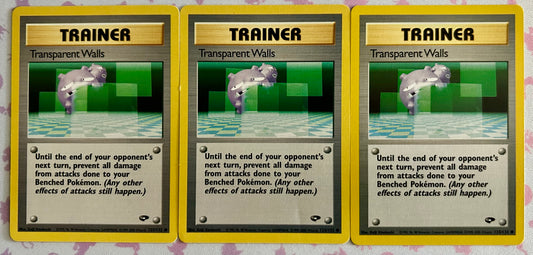 3 Card Transparent Walls Gym Challenge Lot