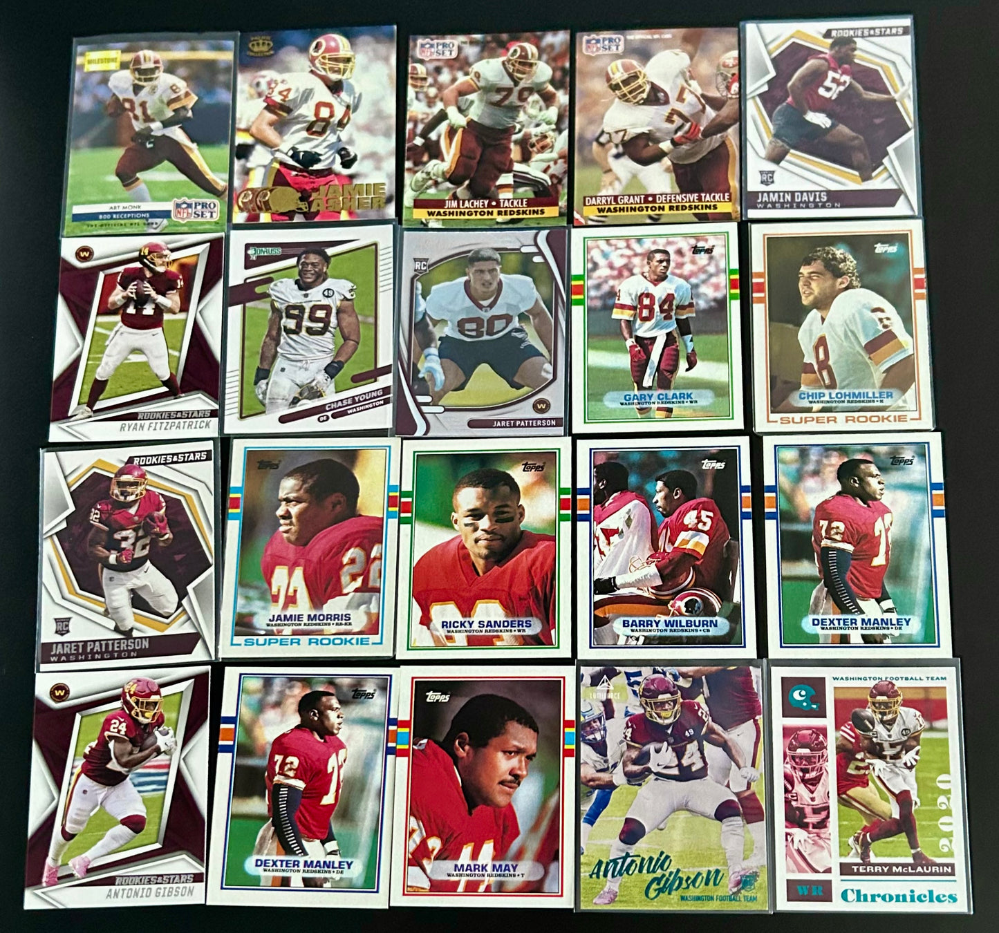 Washington Team NFL $3.50 20 Card Lot #1