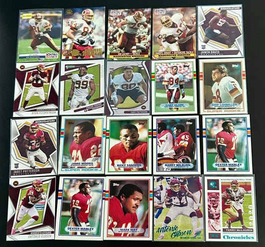 Washington Team NFL $3.50 20 Card Lot #1