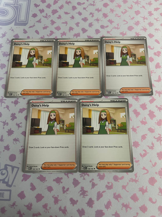 5 Daisy’s Help Card Scarlet & Violet 151 lot