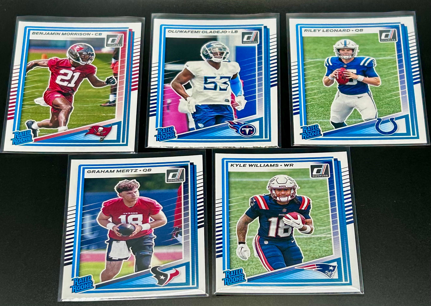 5x 2025 Donruss Football Rated Rookie Lot