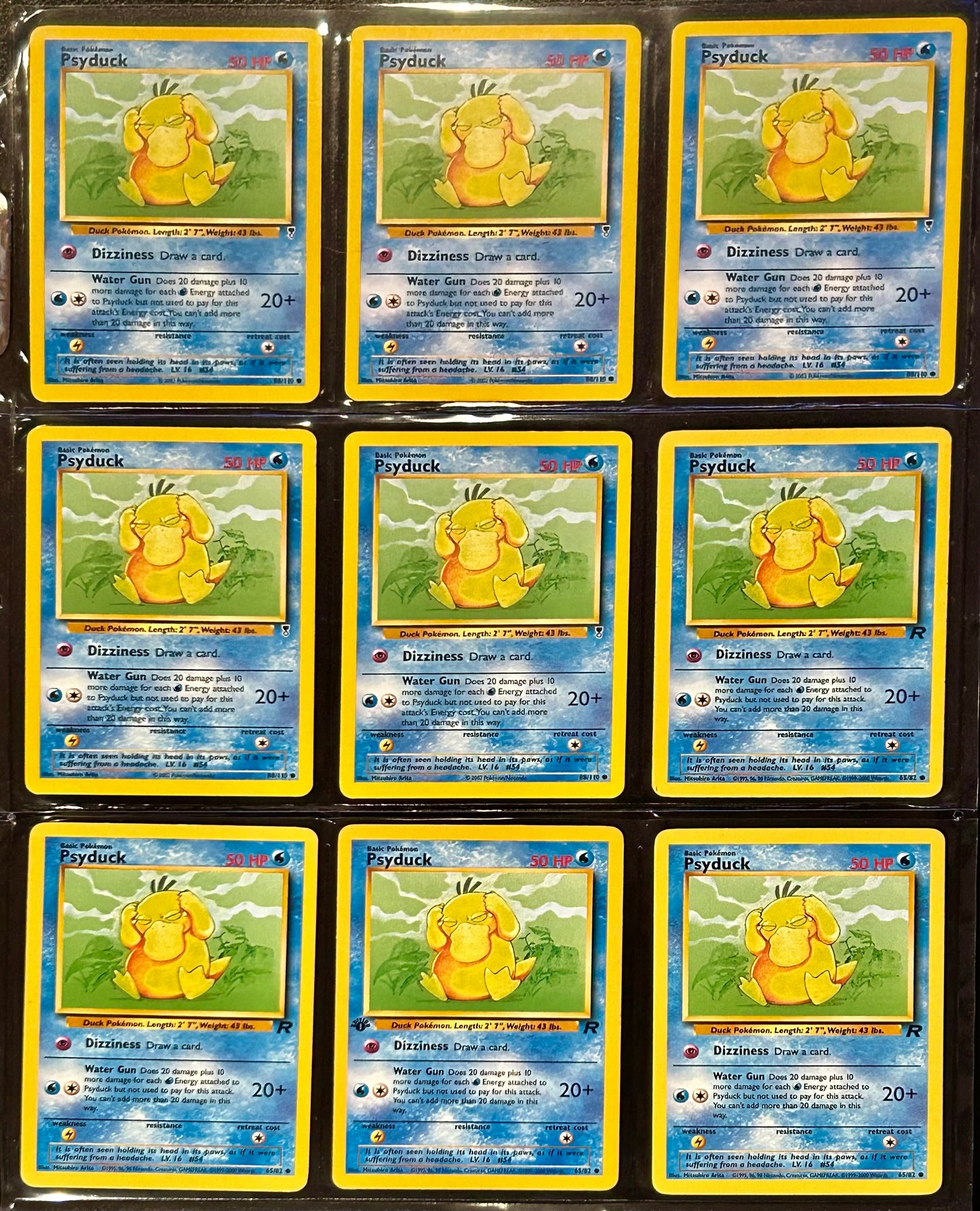 9 Card Psyduck lot