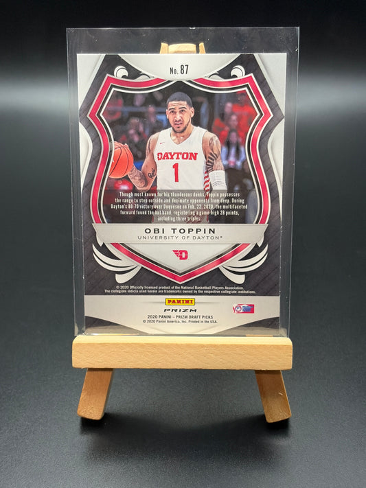 2020 Panini - Prizm Draft Picks Crusade Red Cracked Ice Obi Toppin