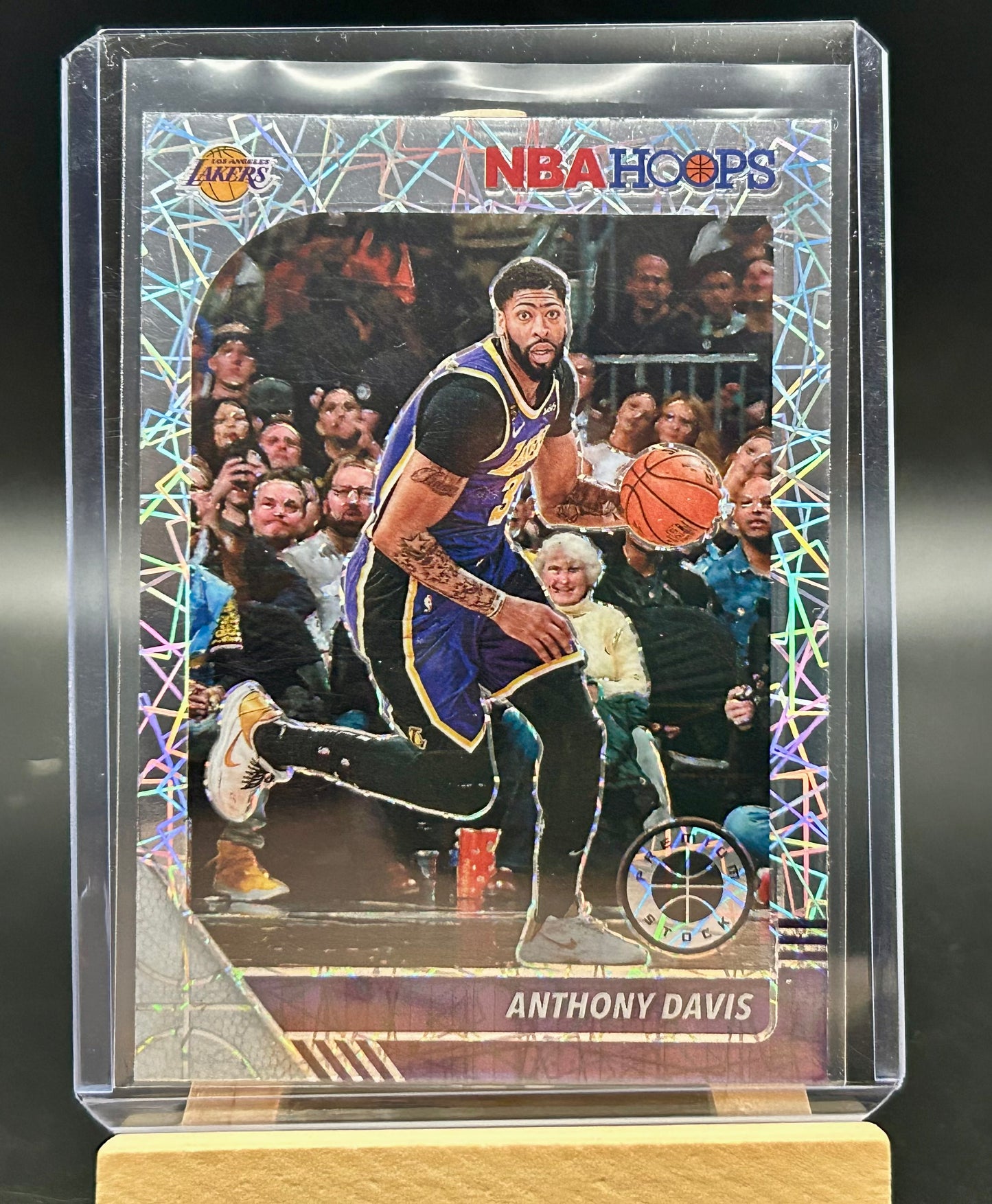 2019-20 Panini NBA Hoops Premium Stock Silver Lazer Parallel Anthony Davis