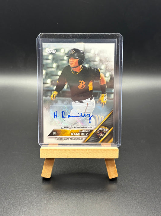 2016 Topps Pro Debut Harold Ramirez Autograph Baseball Card – Pittsburgh Pirates