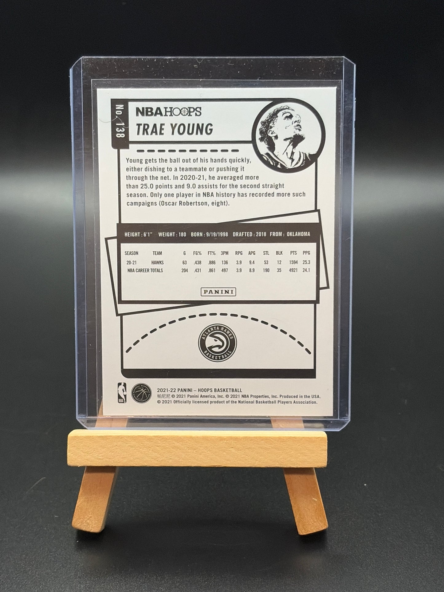 2021-2022 Panini - Hoops Basketball Teal Parallel Trae Young