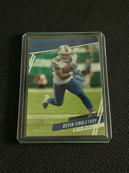 2020 - Panini Prestige Football Devin Singletary numbered 070/100.