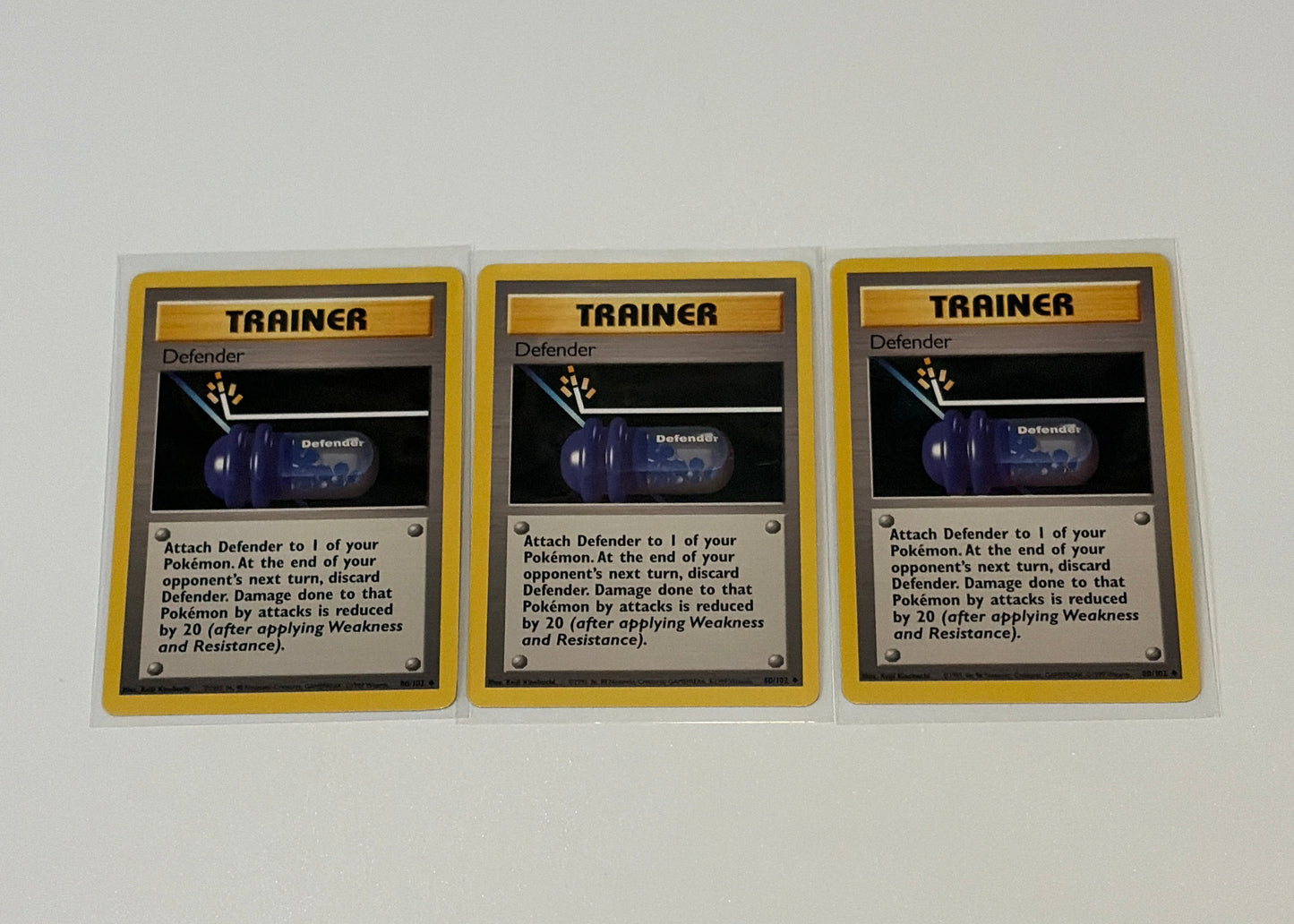 Defender - Base Set (BS) Common 3 card lot