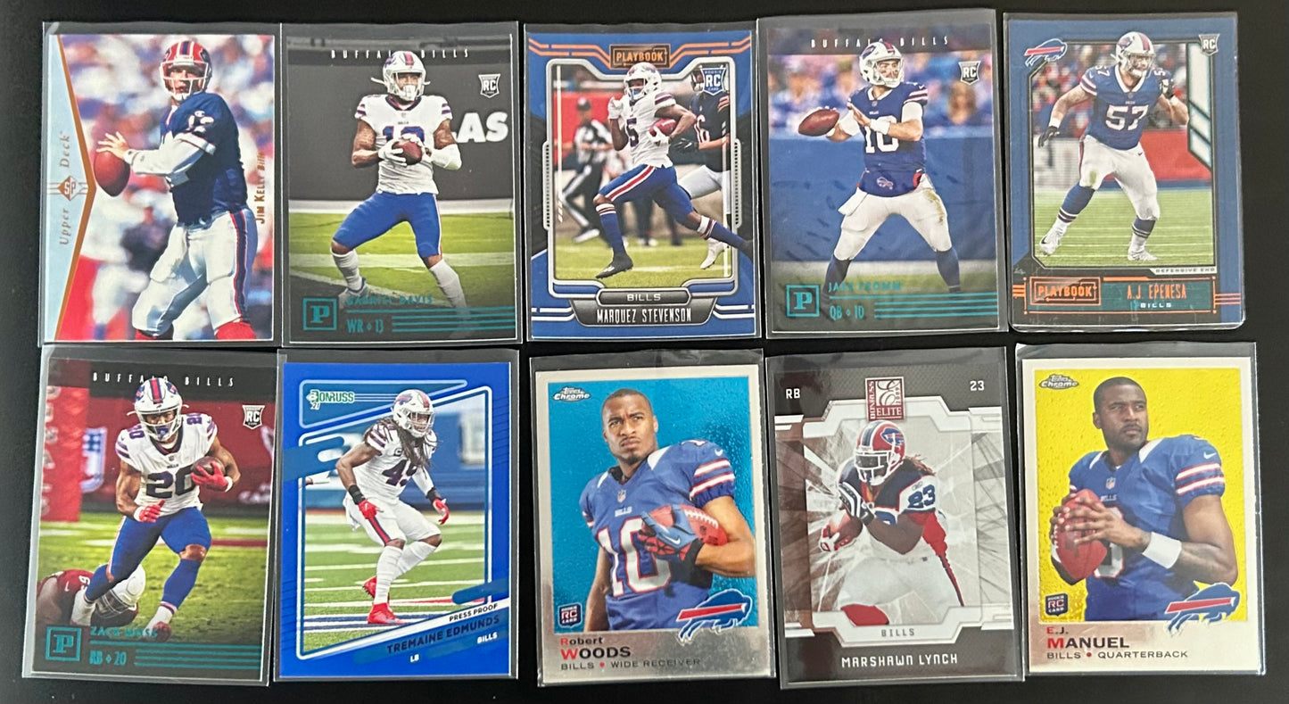NFL Buffalo Bills 10 Card Lot