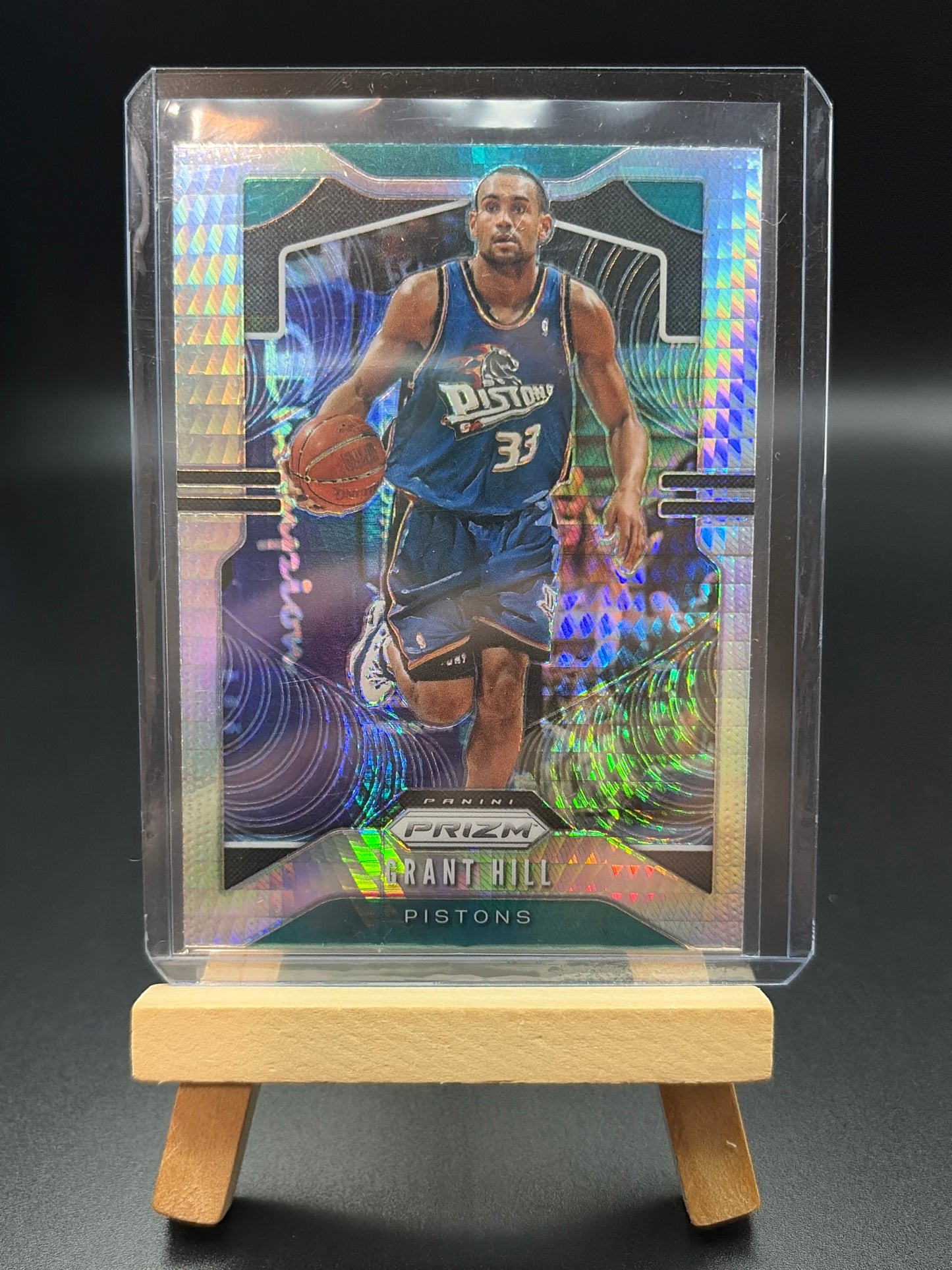 2019-2020 Panini Prizm Detroit Pistons Grant Hill  Hyper Prizm Parallel Card