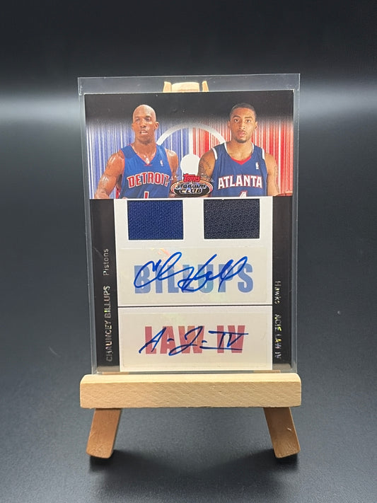 2007-08 Topps Stadium Club Dual Patch Autograph – Chauncey Billups & Acie Law Rare