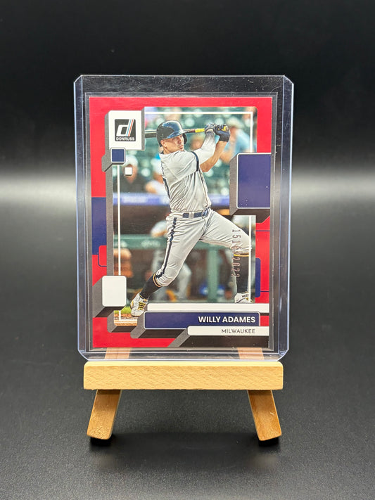 2022 Donruss Baseball Willy Adames Numbered Parallel Card – Tampa Bay Rays #/2022